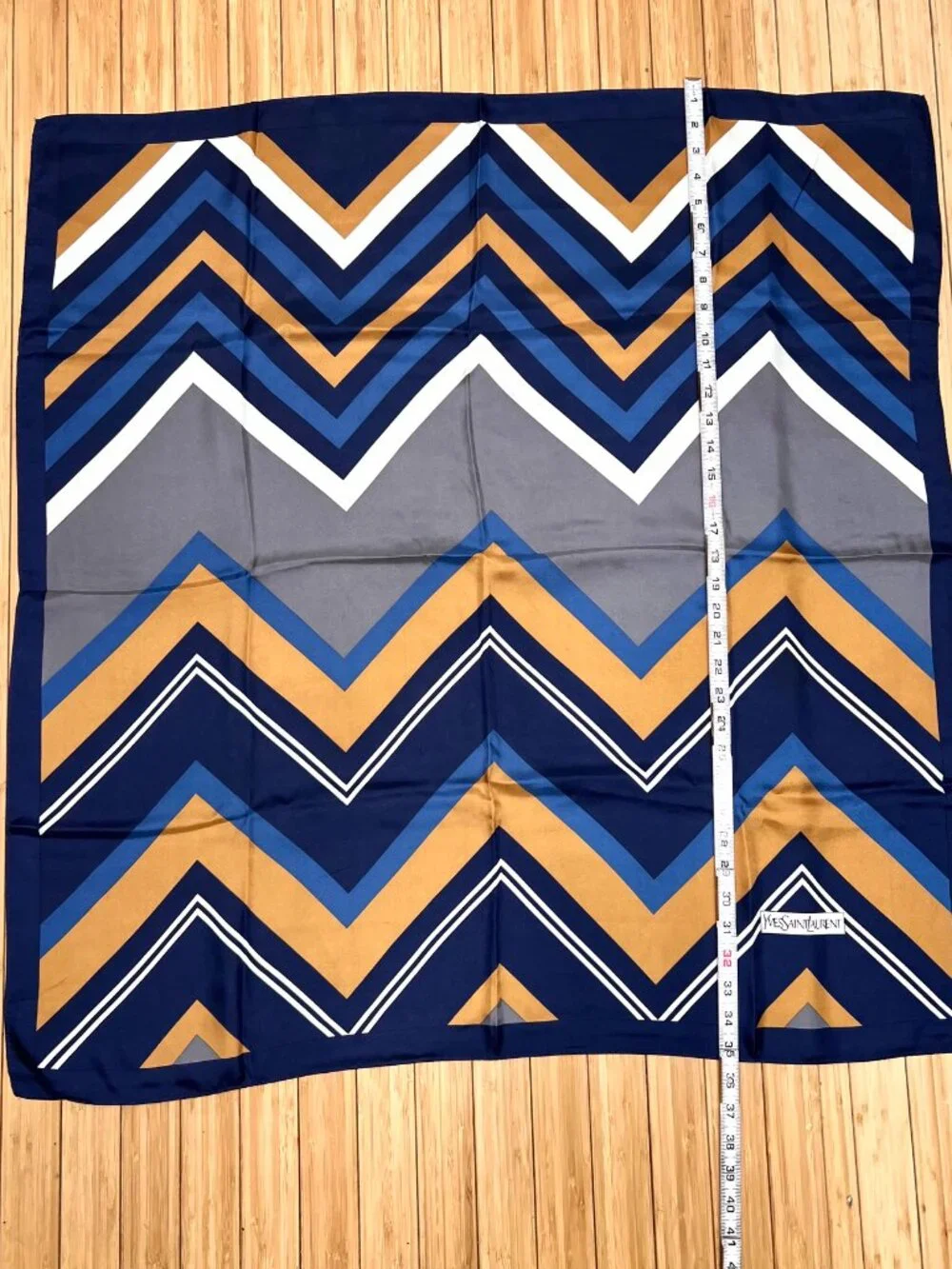 Yves Saint Laurent YSL  Silk Satin Scarf 34